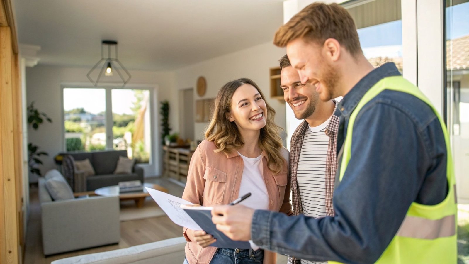 Happy clients receiving survey report